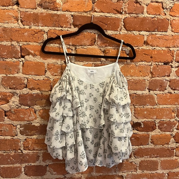 Floral print off the should top - Picture 1 of 4
